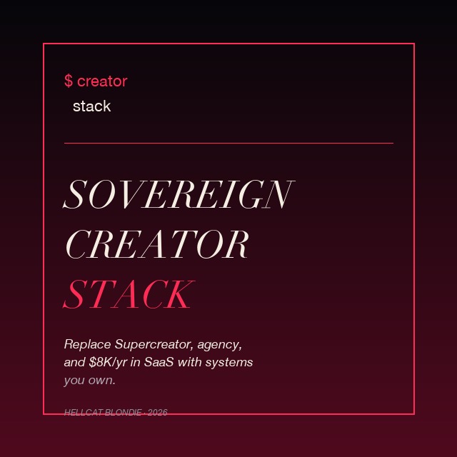 The Sovereign Creator Stack